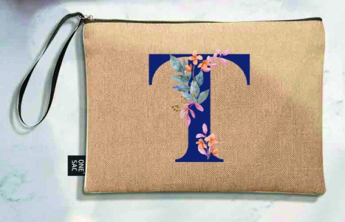 Tote bag lettre t - cadeaux de mariage